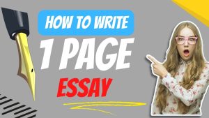 Read more about the article How to Write a One Page Essay